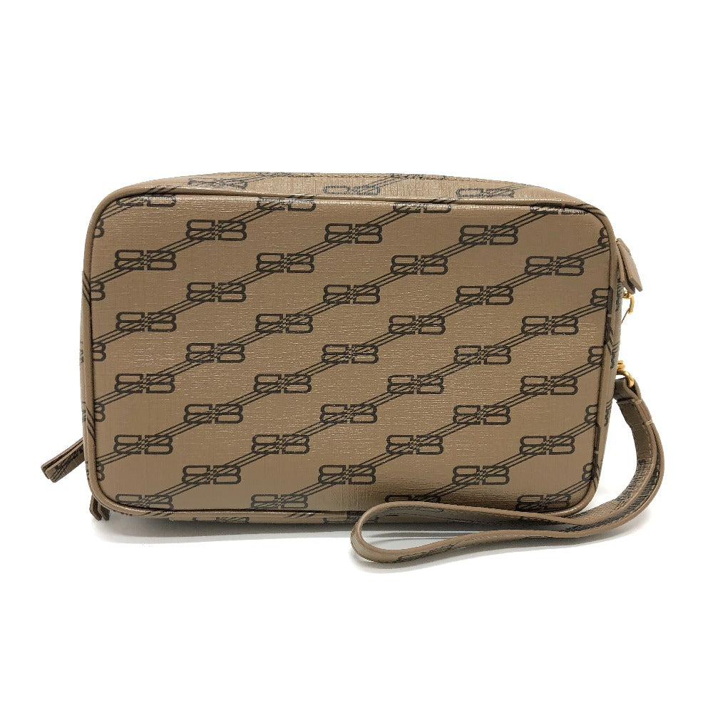 BALENCIAGA 644432 Logo Everyday Pochette Bag, Second Bag, Clutch Bag, Leather, Women's, Brown