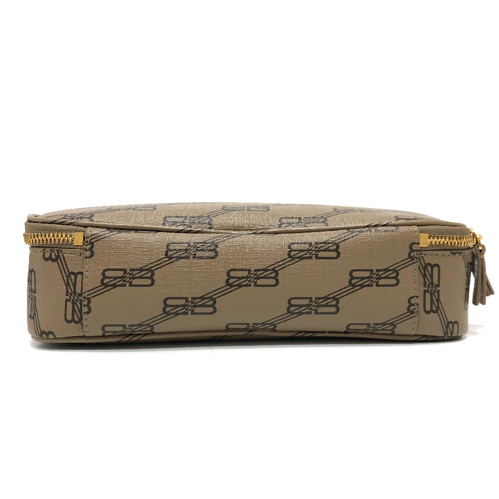 BALENCIAGA 644432 Logo Everyday Pochette Bag, Second Bag, Clutch Bag, Leather, Women's, Brown