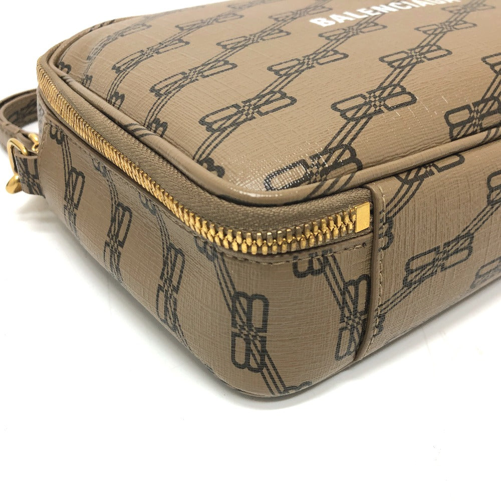 BALENCIAGA 644432 Logo Everyday Pochette Bag, Second Bag, Clutch Bag, Leather, Women's, Brown