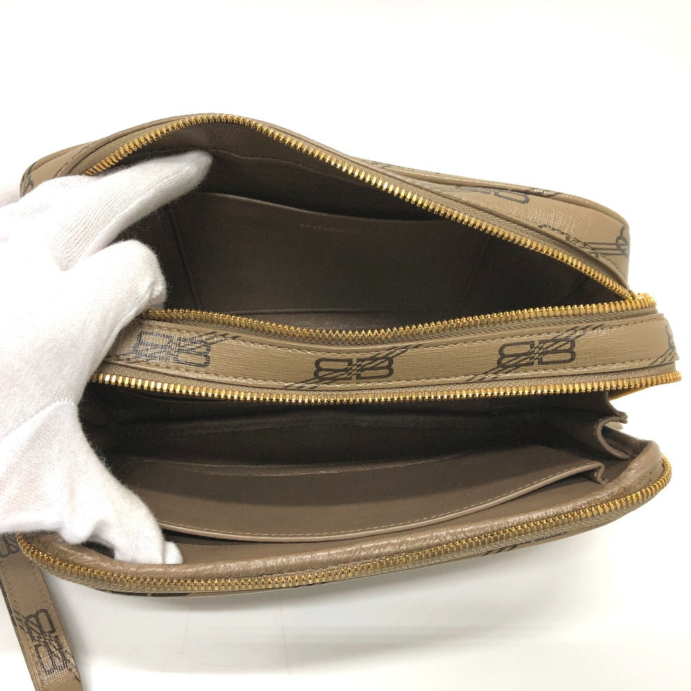 BALENCIAGA 644432 Logo Everyday Pochette Bag, Second Bag, Clutch Bag, Leather, Women's, Brown