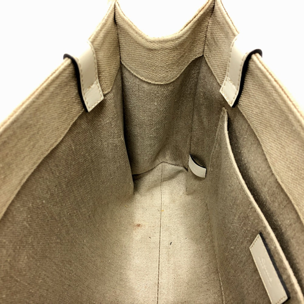 Chloe Logo Woody Medium Handbag/Tote Bag in Beige Canvas