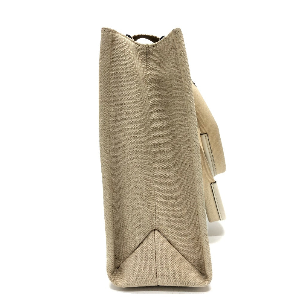 Chloe Logo Woody Medium Handbag/Tote Bag in Beige Canvas