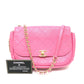 CHANEL AS0138 CC Coco Mark Edge Chain Crossbody Bag, Chain Bag, Shoulder Bag, Calfskin, Pink