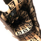 FENDI Zucchino Zucca Wool Knit Hat, Women's, Brown