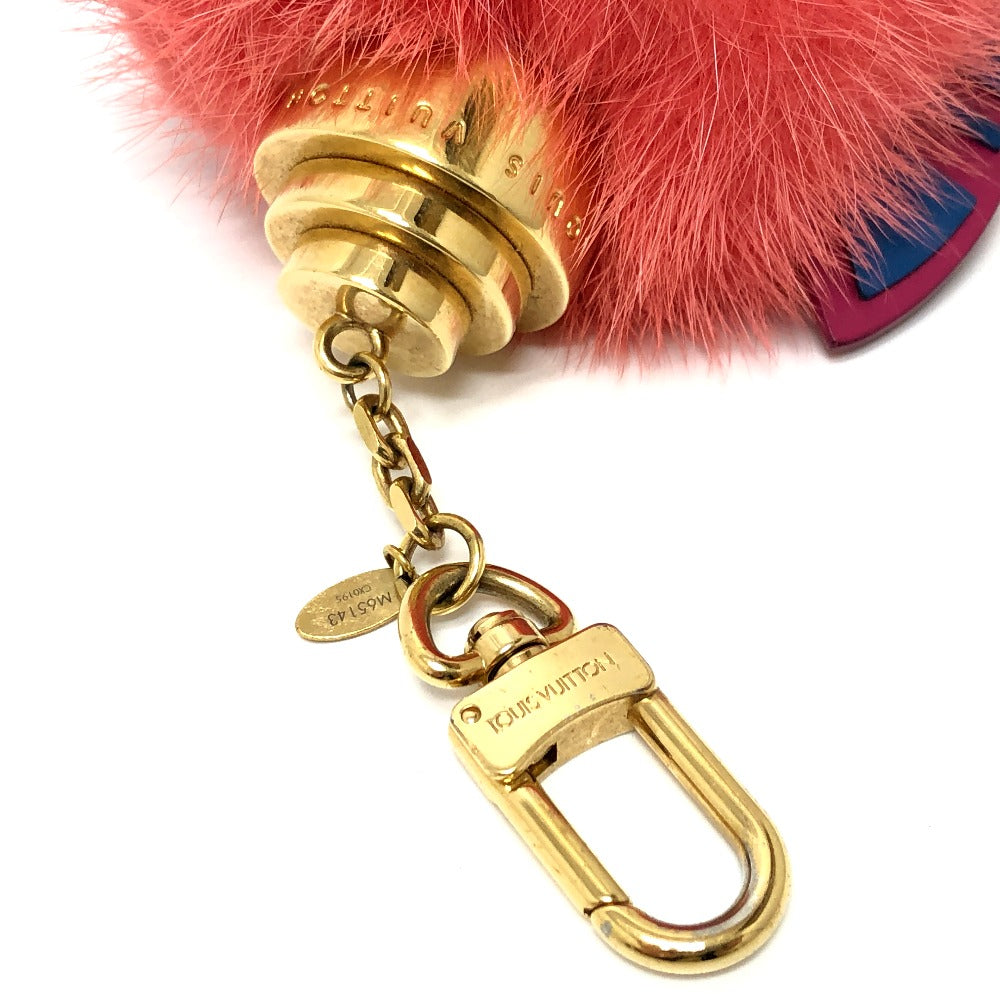 LOUIS VUITTON M65143 トーテム バッグチャーム キーホルダー ファー レディース ピンク - brandshop-reference