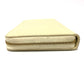CELINE Long Wallet, Round Zipper, Leather, Women's, Beige