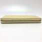 CELINE Long Wallet, Round Zipper, Leather, Women's, Beige