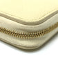 CELINE Long Wallet, Round Zipper, Leather, Women's, Beige
