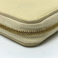 CELINE Long Wallet, Round Zipper, Leather, Women's, Beige