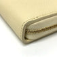 CELINE Long Wallet, Round Zipper, Leather, Women's, Beige