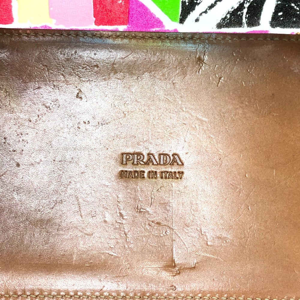 PRADA BR2515 Venezia Print Tote Bag in Vinyl and Leather, Multicolor