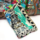 PRADA BR2515 Venezia Print Tote Bag in Vinyl and Leather, Multicolor