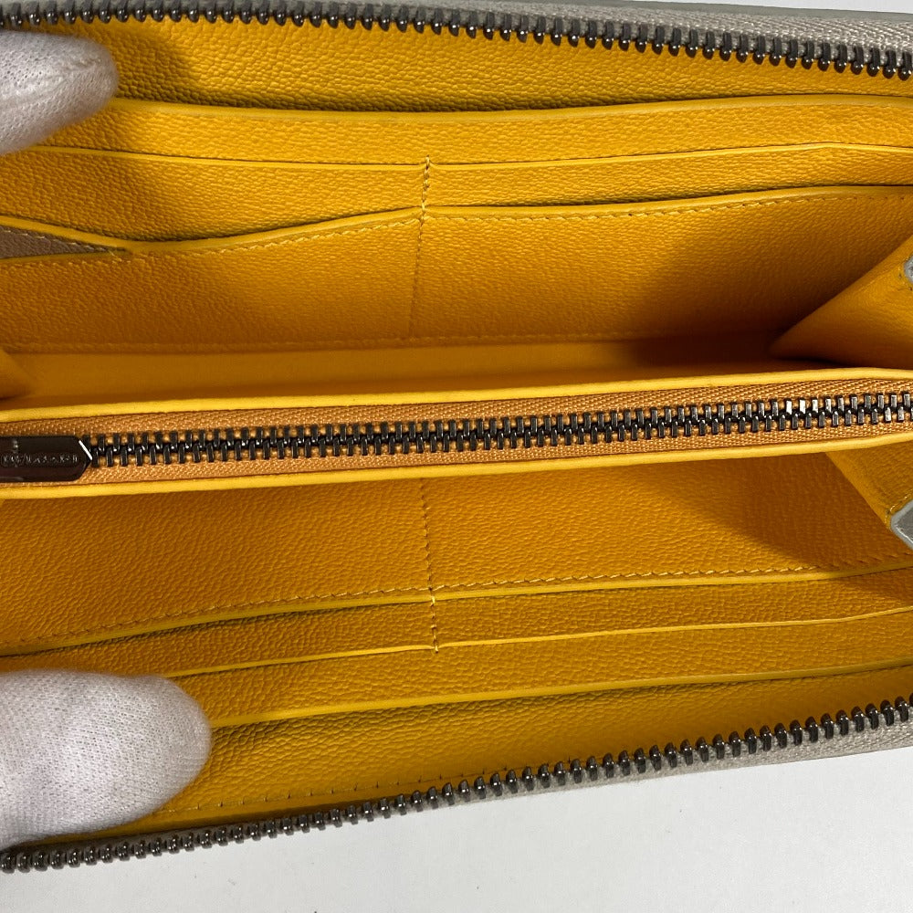 BVLGARI Long Wallet, Bvlgari Bvlgari Logo, Round Zipper, Leather, Women's, Ivory