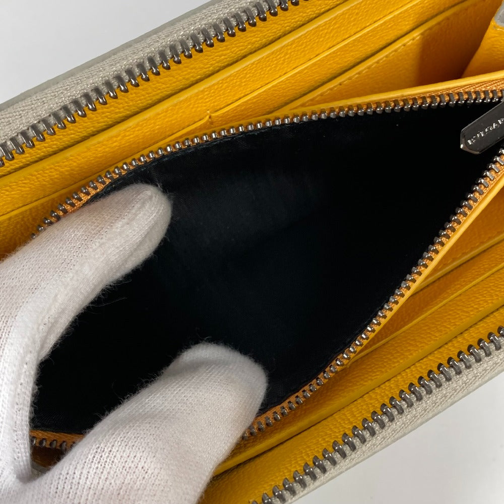 BVLGARI Long Wallet, Bvlgari Bvlgari Logo, Round Zipper, Leather, Women's, Ivory