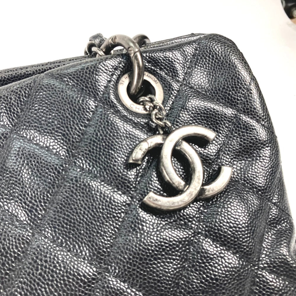 CHANEL CC ココマーク チェーン マトラッセ キルティング カバン トートバッグ 肩掛け ショルダーバッグ キャビアスキン レディース - brandshop-reference