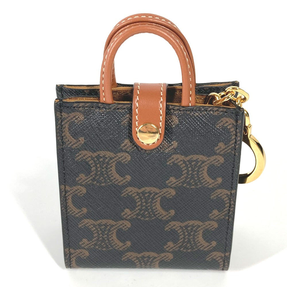 CELINE 10I492CZ1 マイクロバーティカル カバ バッグチャーム キーホルダー レザー レディース - brandshop-reference