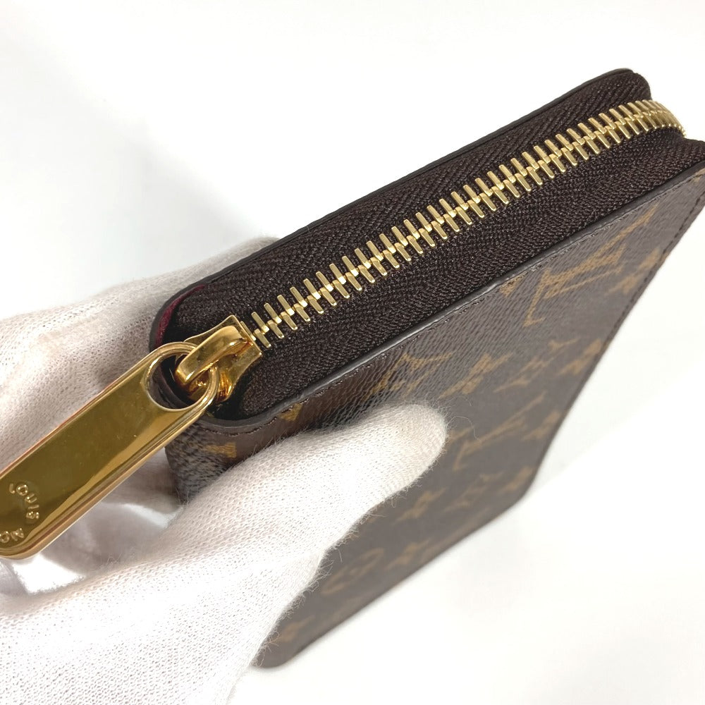 LOUIS VUITTON M41895 モノグラム ジッピーウォレット ラウンドファスナー 長財布 モノグラムキャンバス レディース フューシャ ブラウン
