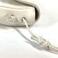 Triangle logo crossbody pochette shoulder bag in white leather for women