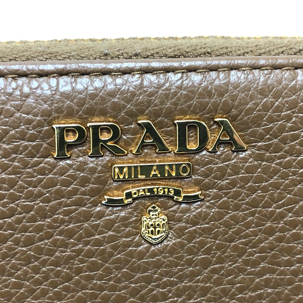 PRADA 1M0506 ロゴ ラウンドファスナー 長財布 レザー レディース - brandshop-reference