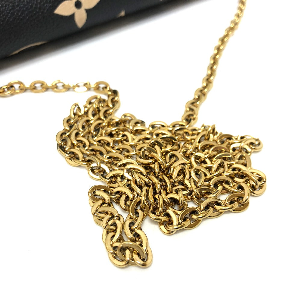 LOUIS VUITTON M80482 モノグラムアンプラント ポシェット・フェリシー チェーンウォレット ショルダーバッグ 長財布 モノグラムアンプラントレザー レディース ブラック - brandshop-reference
