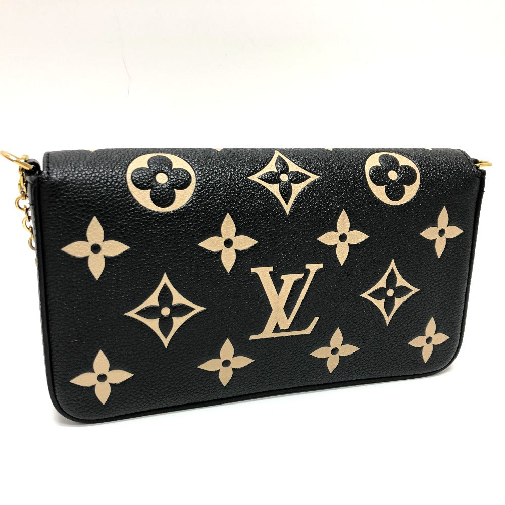 LOUIS VUITTON M80482 モノグラムアンプラント ポシェット・フェリシー チェーンウォレット ショルダーバッグ 長財布 モノグラムアンプラントレザー レディース ブラック - brandshop-reference
