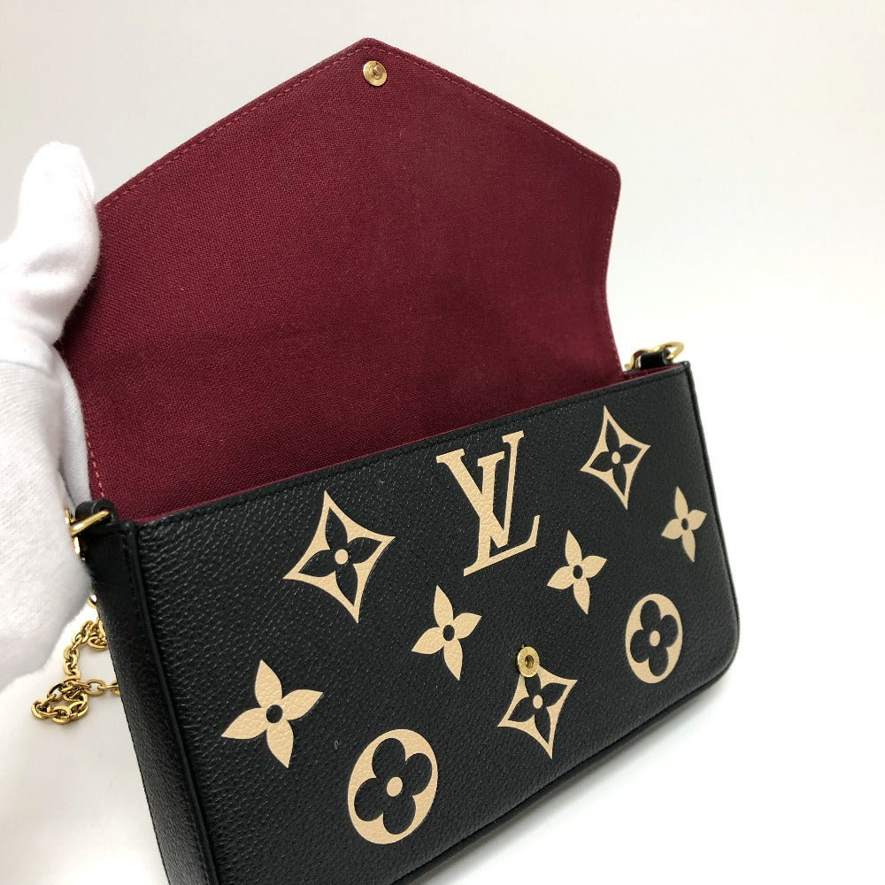 LOUIS VUITTON M80482 モノグラムアンプラント ポシェット・フェリシー チェーンウォレット ショルダーバッグ 長財布 モノグラムアンプラントレザー レディース ブラック - brandshop-reference