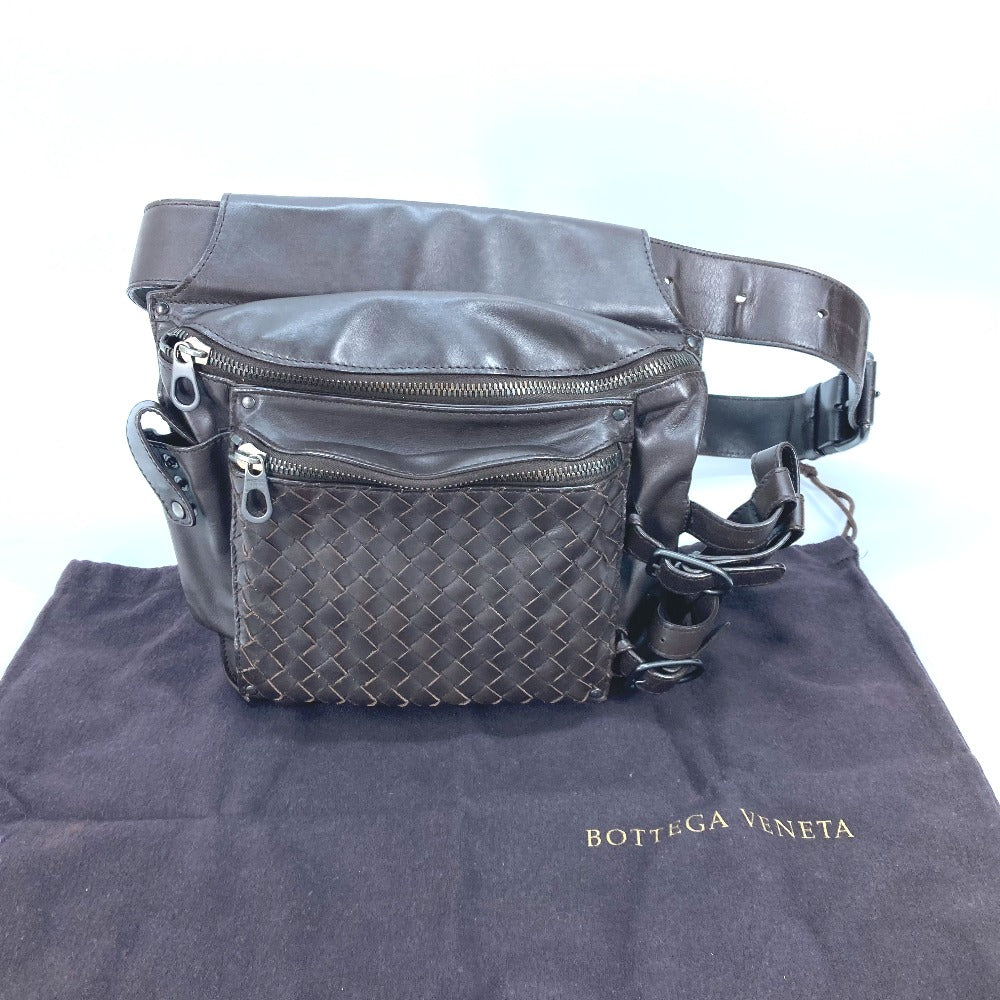 BOTTEGA VENETA ベルトバッグ イントレチャート ベルトバッグ カバン ショルダーバッグ ウエストポーチ クロス ボディバッグ レザー メンズ