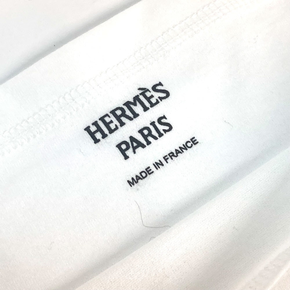 HERMES Ｈ刺繍 モザイク チュニック 刺繍ポケット アパレル トップス Tシャツ 半袖シャツ コットン レディース - brandshop-reference