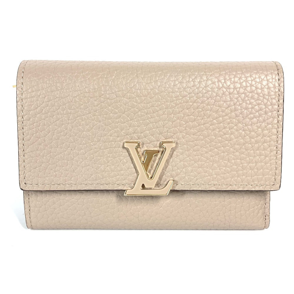 LOUIS VUITTON M62159 ポルトフォイユ・カプシーヌ コンパクト コンパクトウォレット 3つ折り財布 トリヨンレザー レディース ガレ ベージュ - brandshop-reference