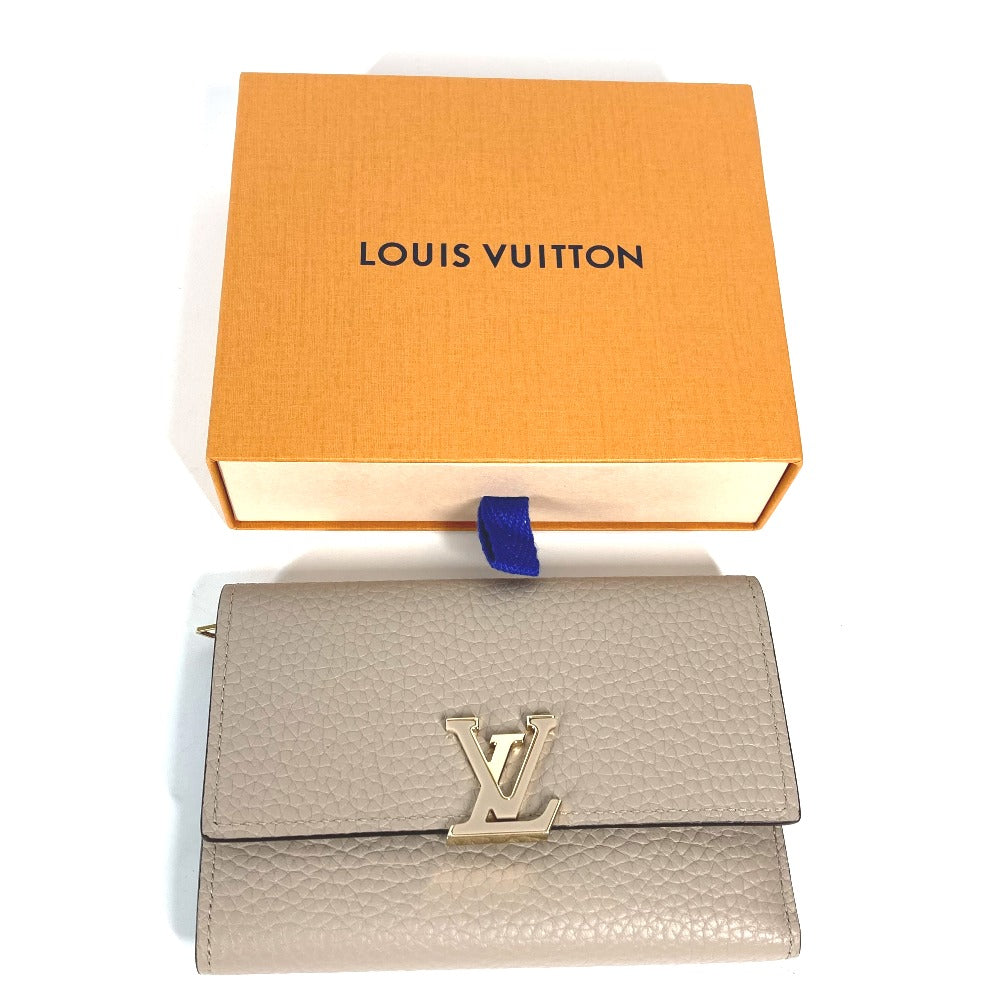 LOUIS VUITTON M62159 ポルトフォイユ・カプシーヌ コンパクト コンパクトウォレット 3つ折り財布 トリヨンレザー レディース ガレ ベージュ - brandshop-reference