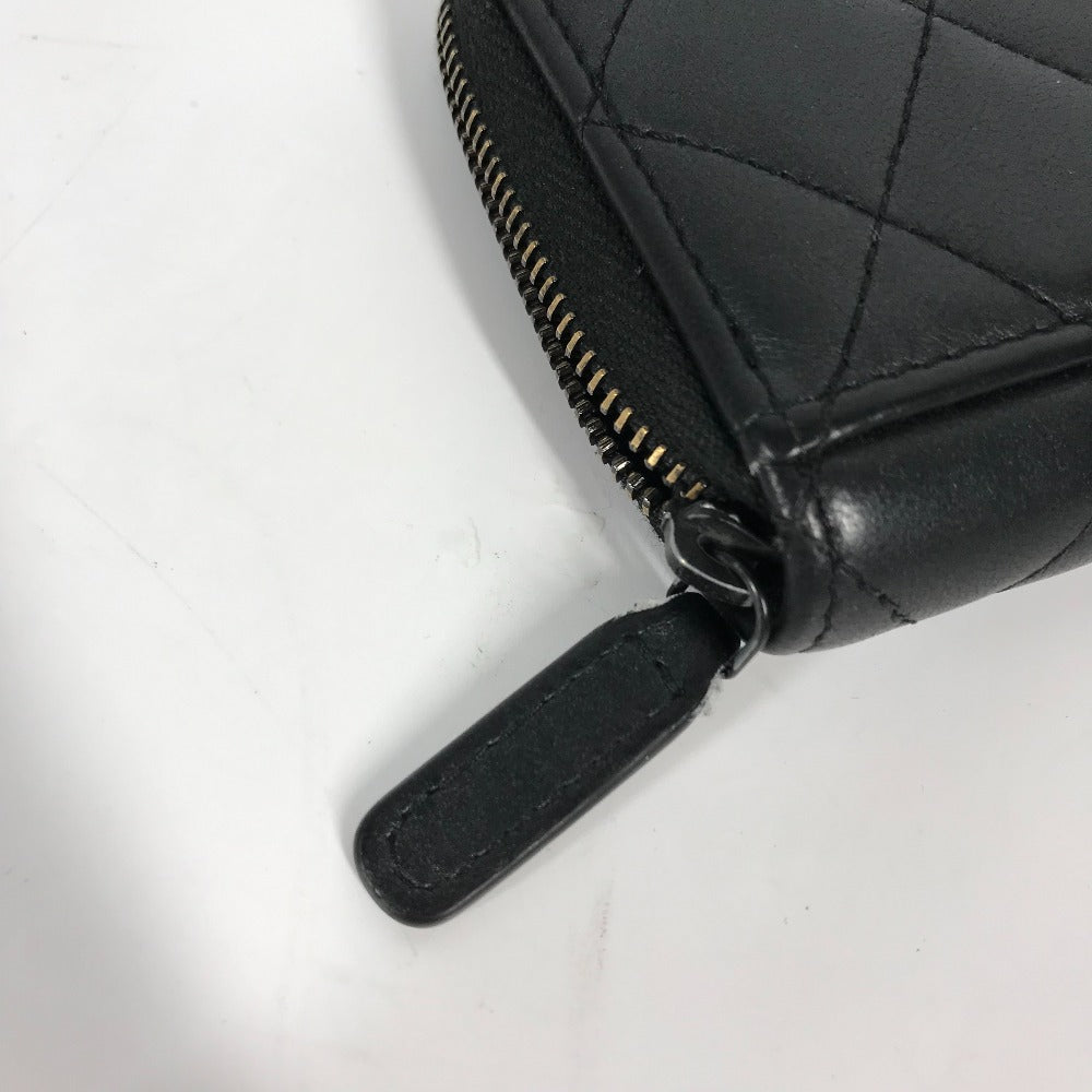 CHANEL AP3179 ソーブラック CC ココマーク マトラッセ フラグメントケース 財布 コインケース レザー レディース - brandshop-reference