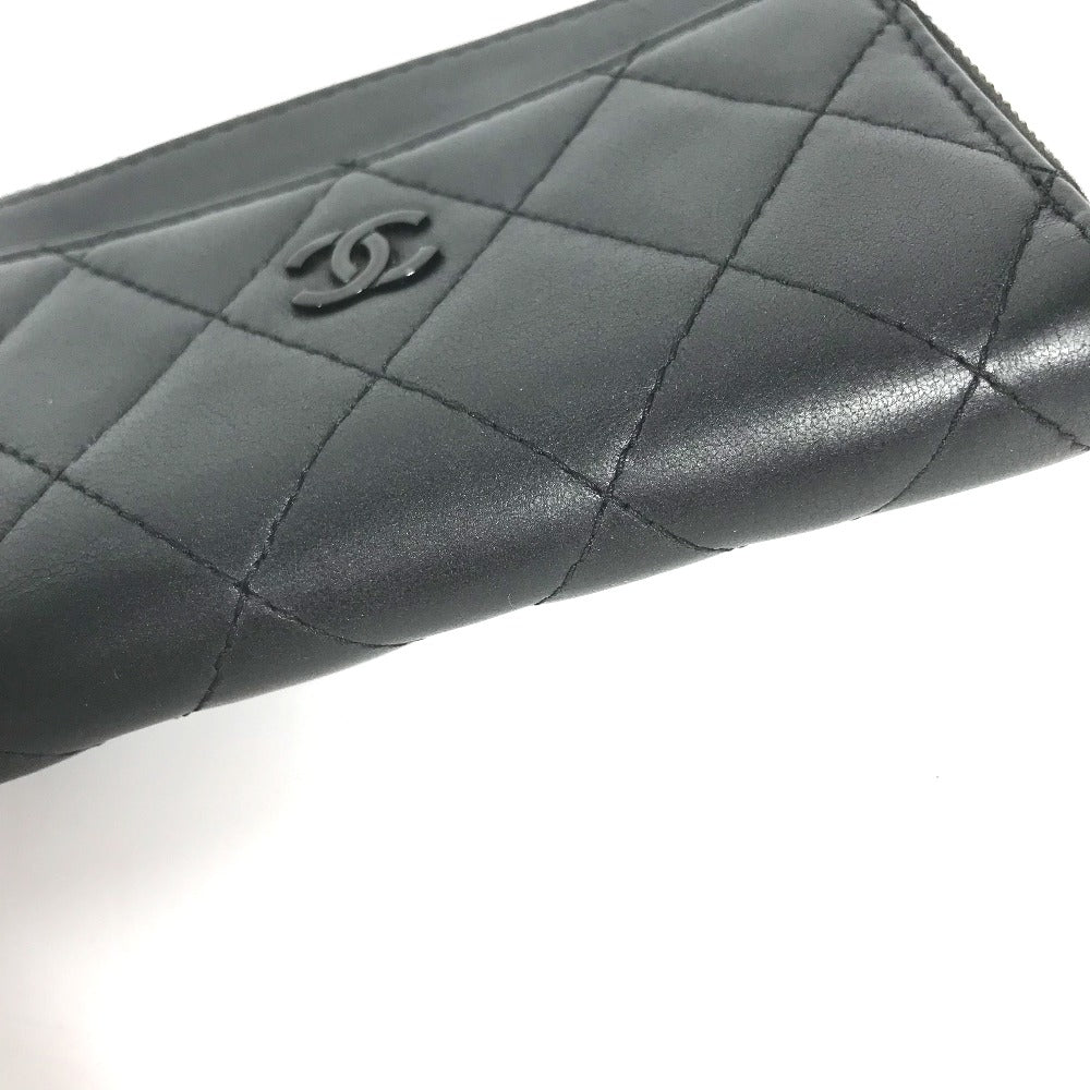 CHANEL AP3179 ソーブラック CC ココマーク マトラッセ フラグメントケース 財布 コインケース レザー レディース - brandshop-reference