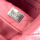 CHANEL AS3980 Chain Chanel 22 Mini Handbag, 2-Way Chain, Crossbody/Shoulder Bag, Calfskin, Pink, Women's