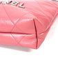 CHANEL AS3980 Chain Chanel 22 Mini Handbag, 2-Way Chain, Crossbody/Shoulder Bag, Calfskin, Pink, Women's