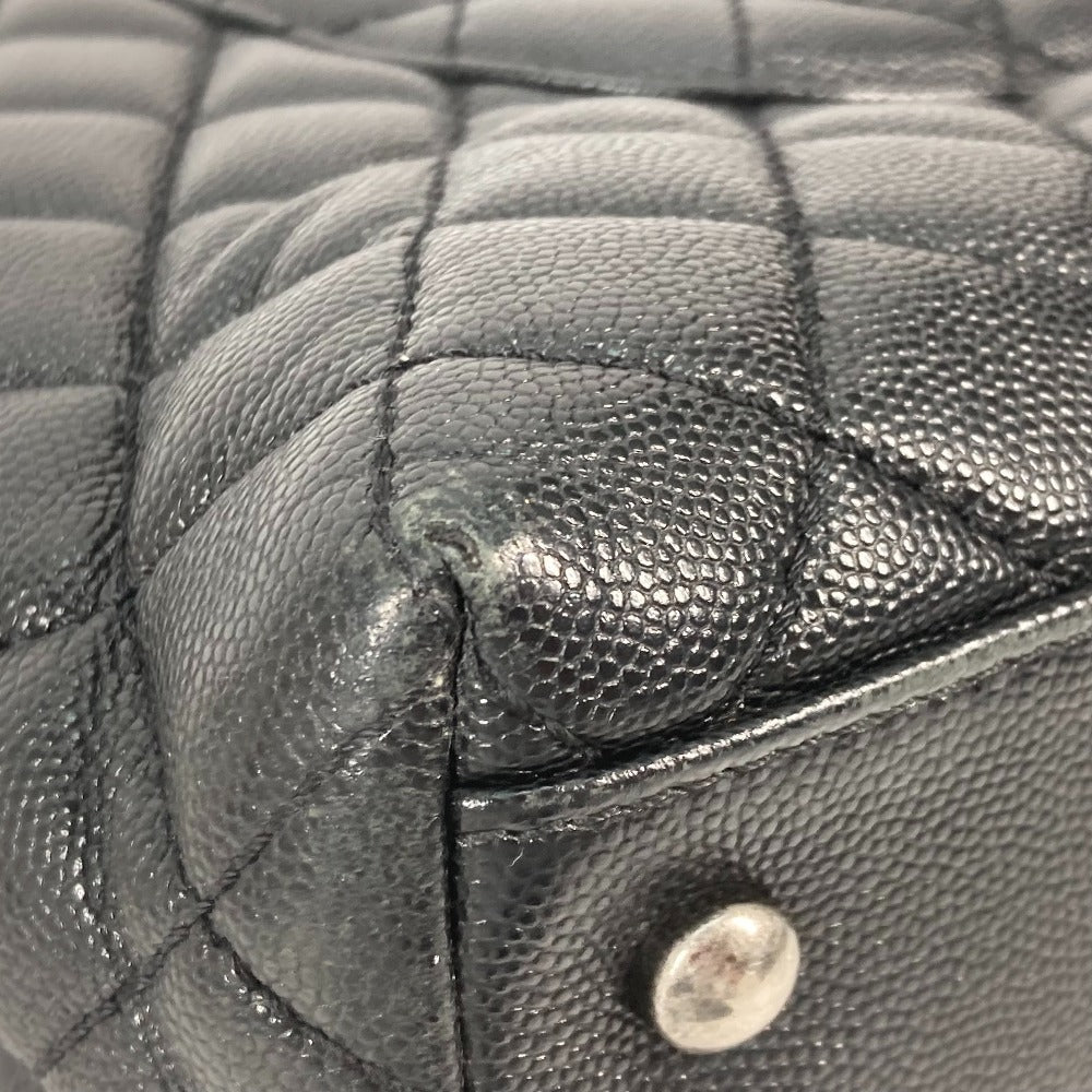 CHANEL A92991 トップハンドル チェーン CC ココマーク キルティング マトラッセ 2WAY ショルダーバッグ 斜め掛け カバン ハンドバッグ キャビアスキン レディース