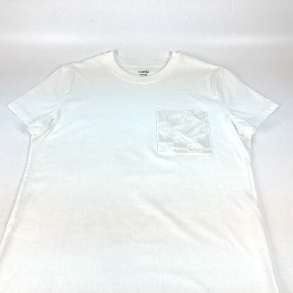 HERMES 刺繍入りポケット Tシャツワンピース アパレル 半袖 ワンピース コットン レディース - brandshop-reference