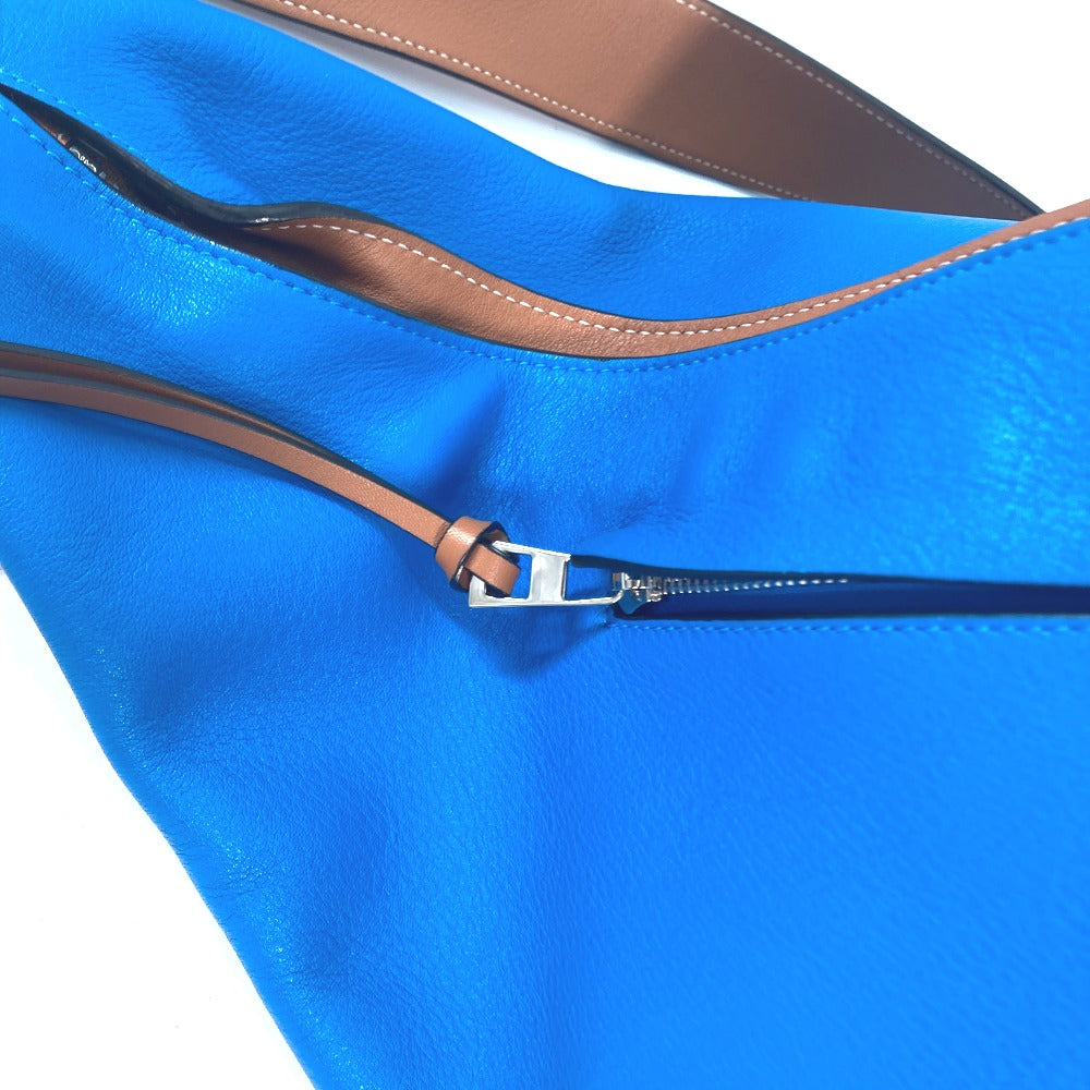 LOEWE カバン バイカラー アントン クロス ショルダーバッグ レザー レディース ブルー - brandshop-reference