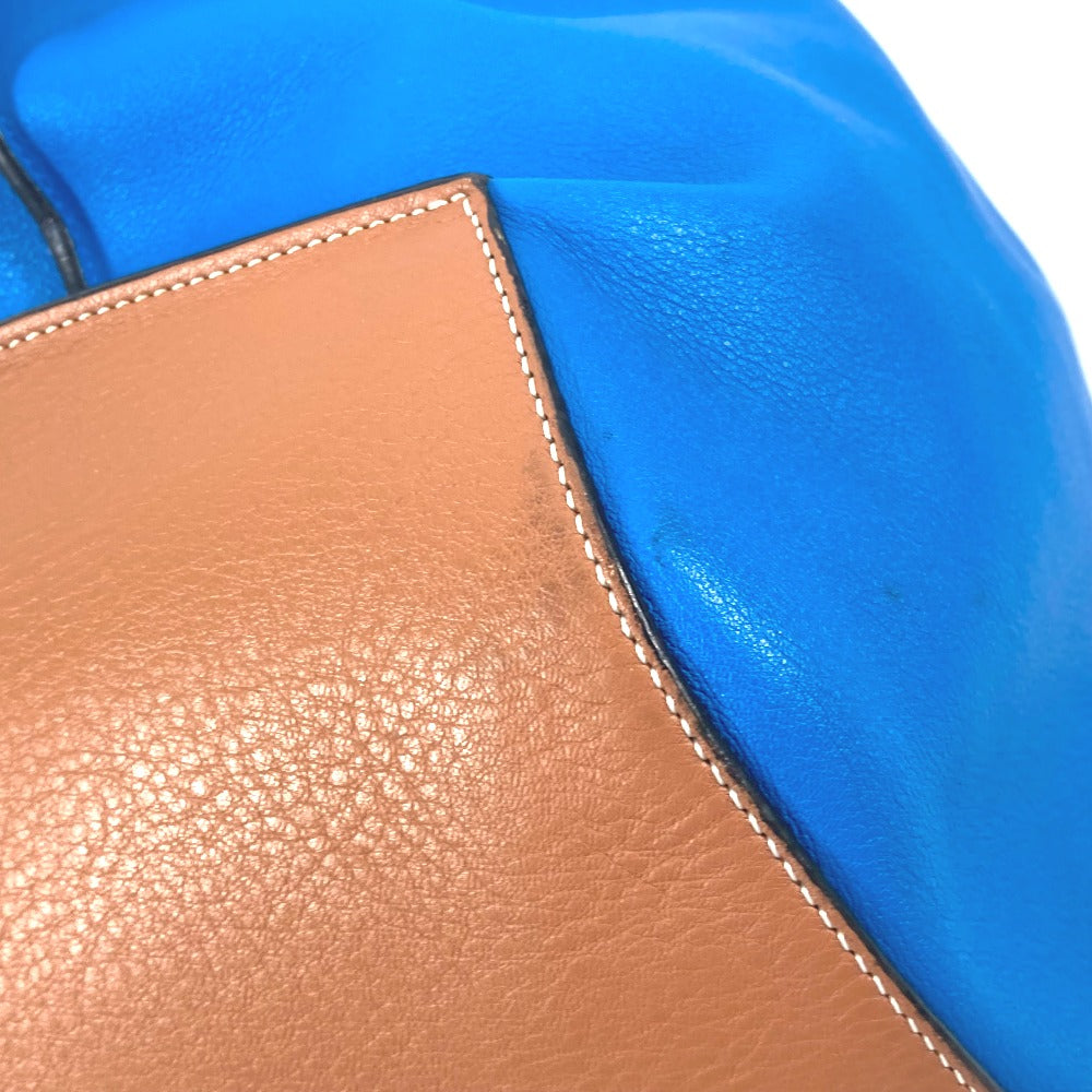 LOEWE カバン バイカラー アントン クロス ショルダーバッグ レザー レディース ブルー - brandshop-reference