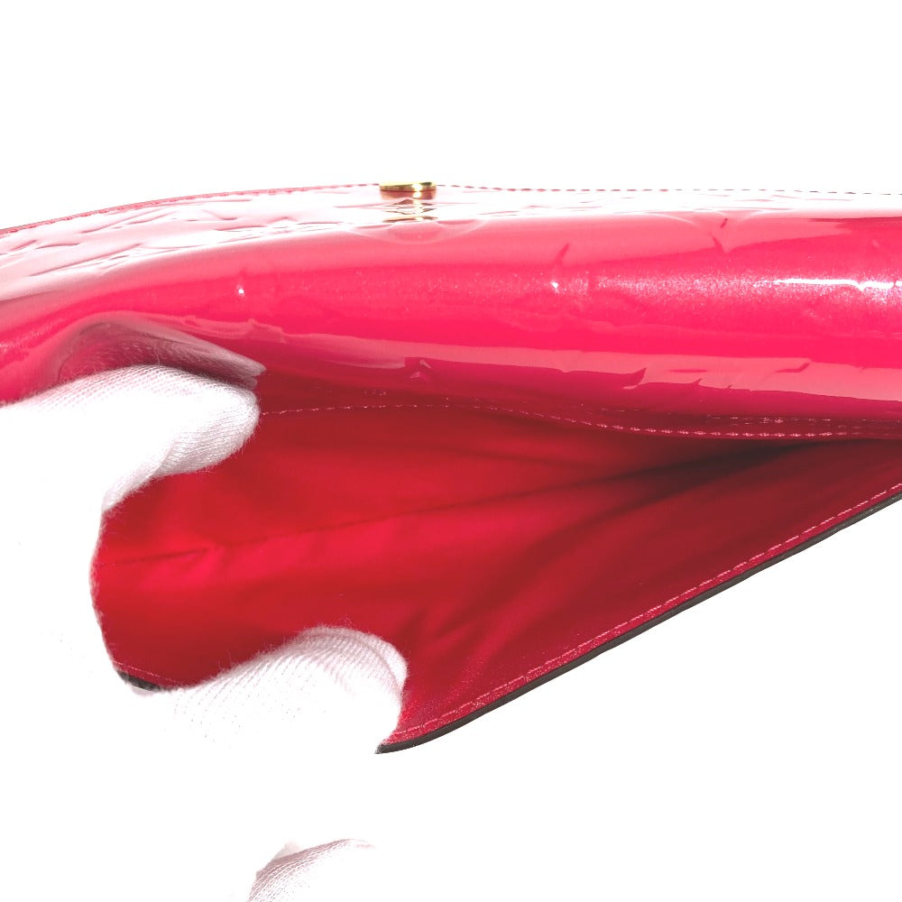 LOUIS VUITTON M61689 モノグラムヴェルニ ポルトフォイユ ジャンヌ フラップ コインケース＆カードケース付き 長財布 モノグラムヴェルニ レディース ホットピンク ピンク