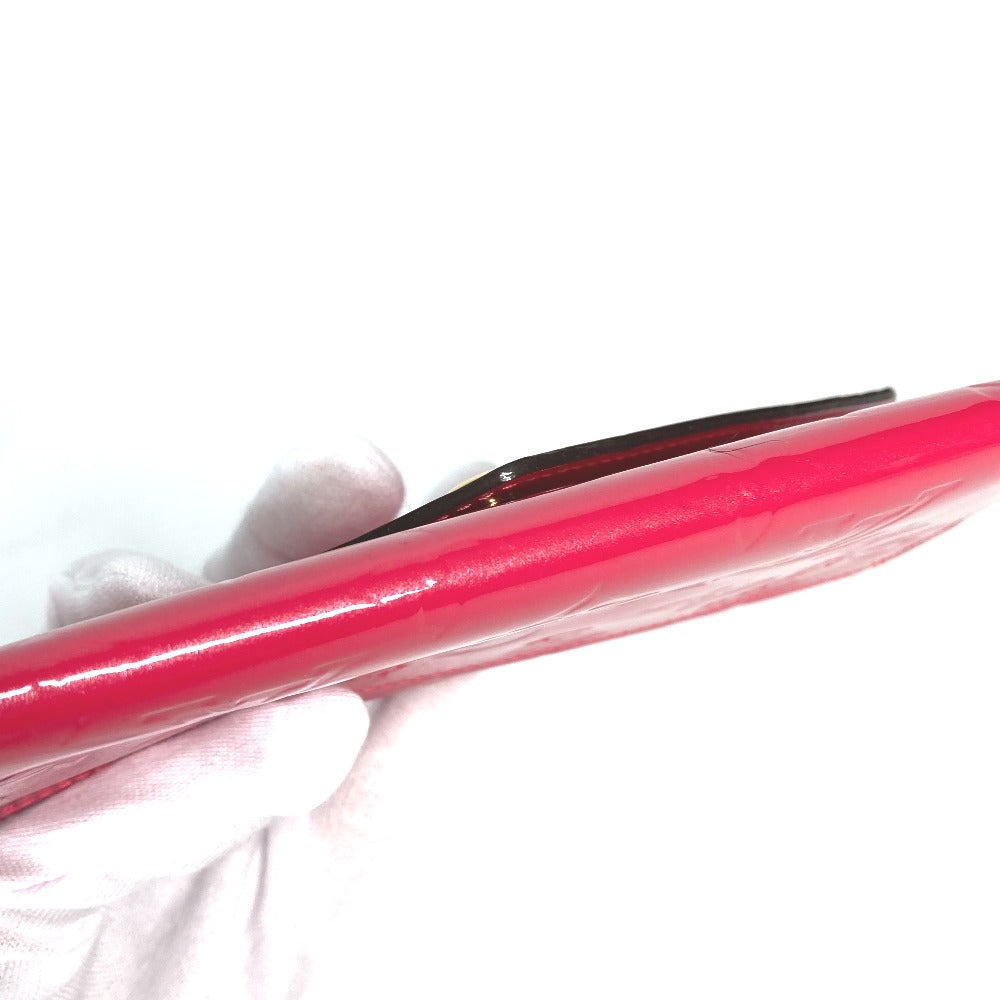 LOUIS VUITTON M61689 モノグラムヴェルニ ポルトフォイユ ジャンヌ フラップ コインケース＆カードケース付き 長財布 モノグラムヴェルニ レディース ホットピンク ピンク