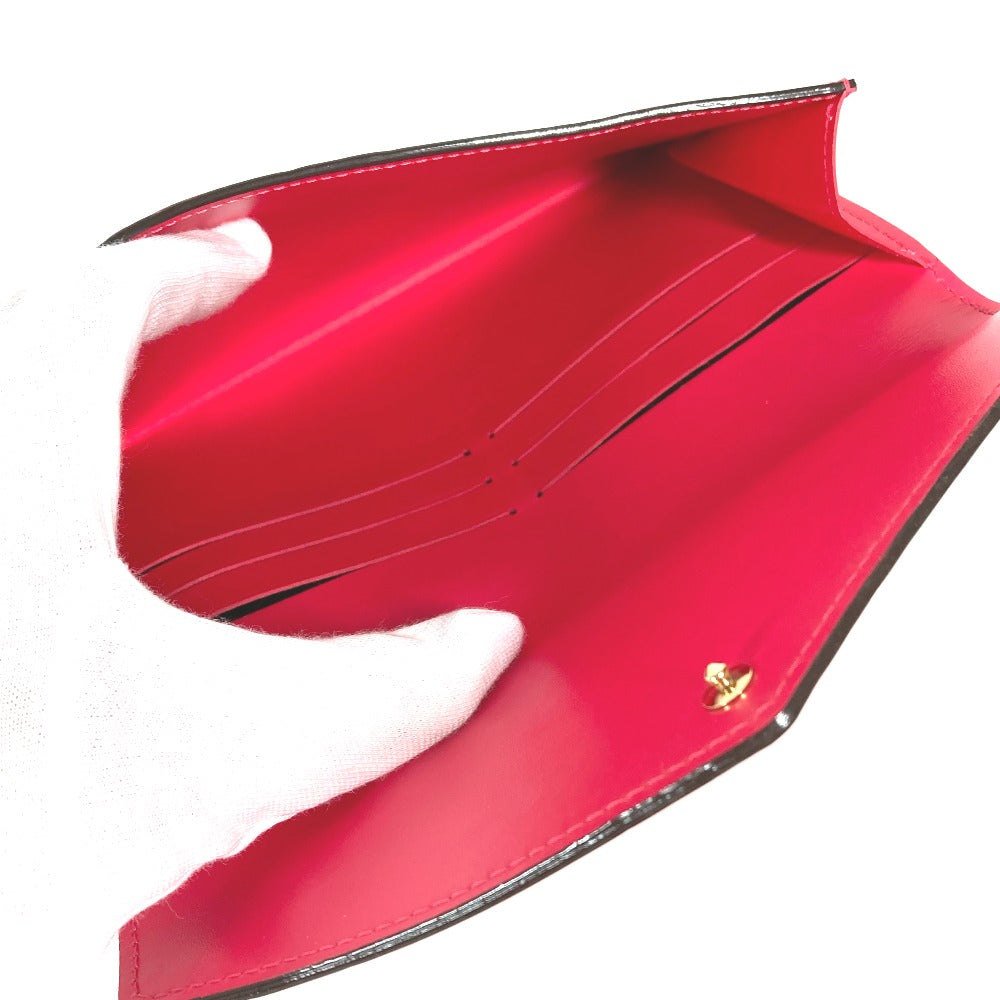 LOUIS VUITTON M61689 モノグラムヴェルニ ポルトフォイユ ジャンヌ フラップ コインケース＆カードケース付き 長財布 モノグラムヴェルニ レディース ホットピンク ピンク