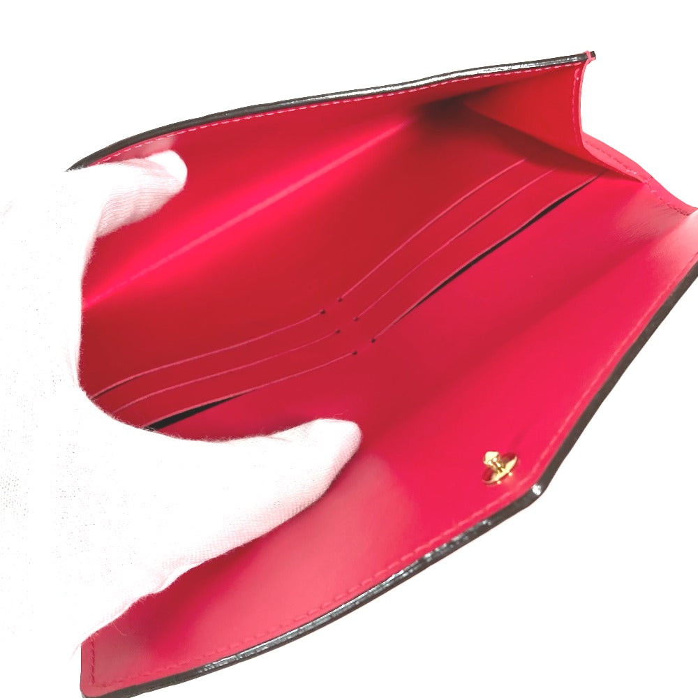 LOUIS VUITTON M61689 モノグラムヴェルニ ポルトフォイユ ジャンヌ フラップ コインケース＆カードケース付き 長財布 モノグラムヴェルニ レディース ホットピンク ピンク