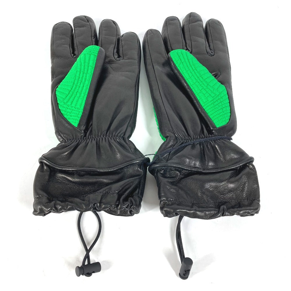 BOTTEGA VENETA 709335 バイカラー グローブ 手袋 レザー/ナイロン メンズ グリーン - brandshop-reference