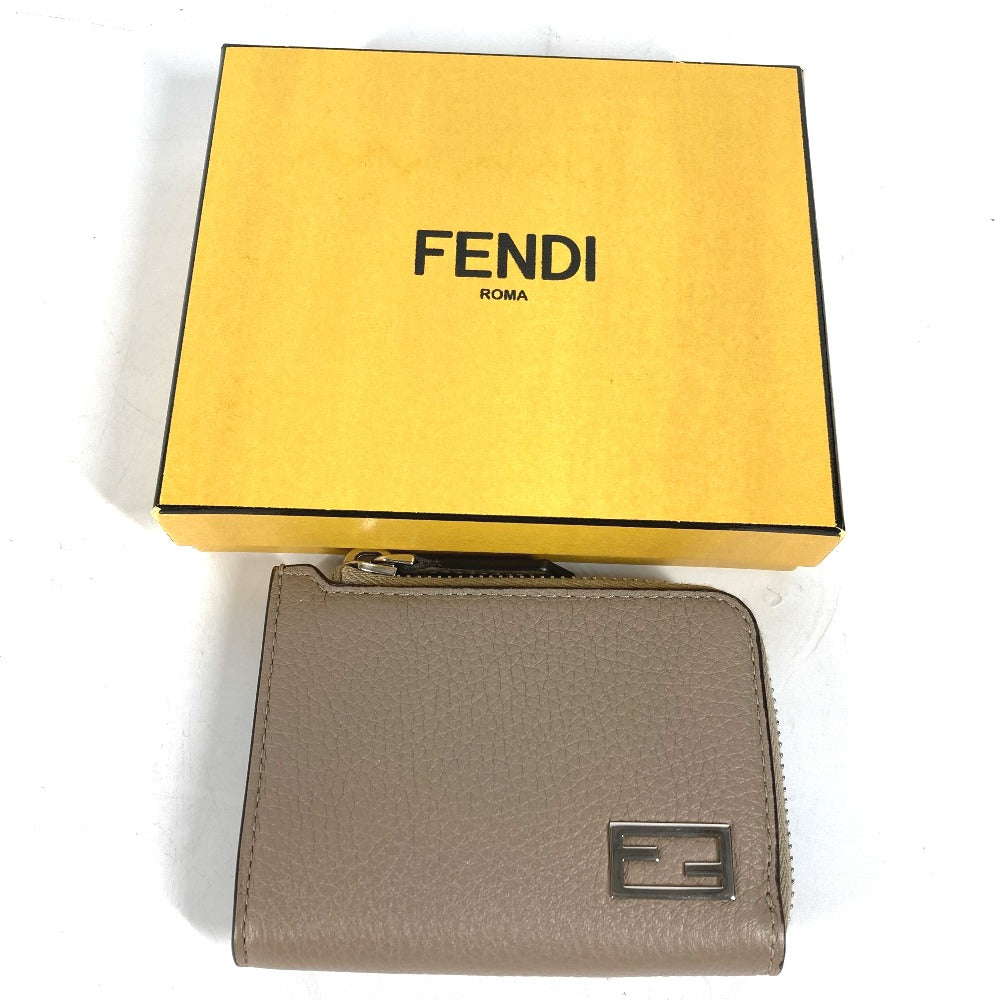 FENDI 7M0330 フラグメントケース 財布 ロゴ 財布 小銭入れ L字ファスナー コインケース レザー メンズ - brandshop-reference