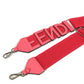 FENDI Strap You Mesh Logo Shoulder Strap in Leather/Canvas, Women's, Pink