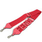 FENDI Strap You Mesh Logo Shoulder Strap in Leather/Canvas, Women's, Pink