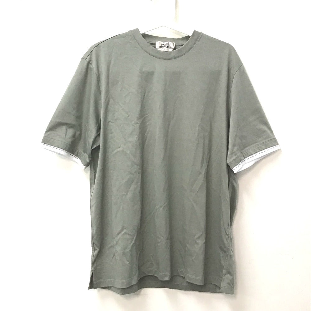 HERMES ステッチ半袖Ｔシャツ ライン ステッチ アパレル トップス Tシャツ 半袖Ｔシャツ コットン メンズ