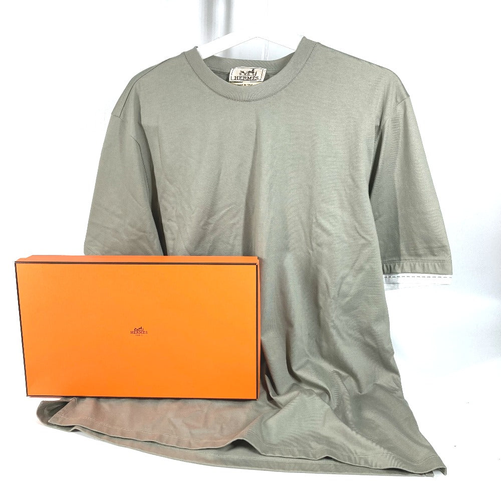 HERMES ステッチ半袖Ｔシャツ ライン ステッチ アパレル トップス Tシャツ 半袖Ｔシャツ コットン メンズ