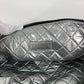 CHANEL Check CC Coco Mark Shoulder Bag Canvas Handbag Women's White