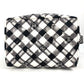 CHANEL Check CC Coco Mark Shoulder Bag Canvas Handbag Women's White
